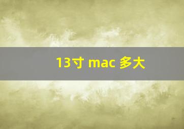 13寸 mac 多大